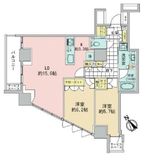 品川タワーレジデンス 18階 間取り図