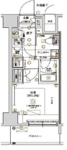 クレストタップ川崎Ⅱ 3階 間取り図