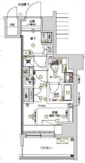 クレストタップ川崎Ⅱ 7階 間取り図