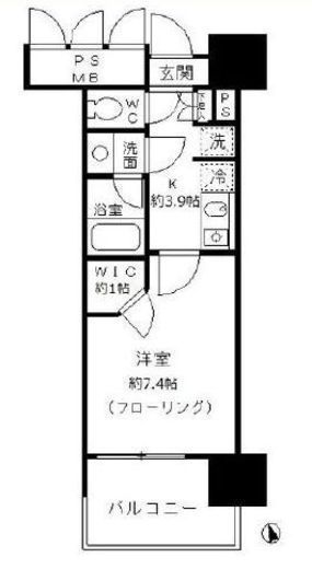フォンテーヌ芝浦 207 間取り図
