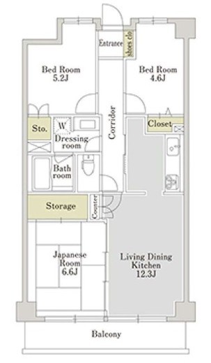 アーバンパーク三ツ池公園 2階 間取り図
