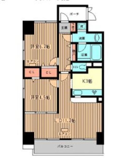 シェソワ恵比寿 801 間取り図