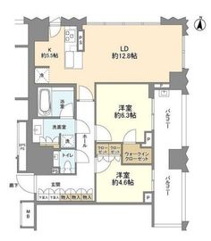 ブランズ千代田富士見 6階 間取り図