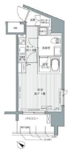 センテニアル王子神谷アネックス 408 間取り図
