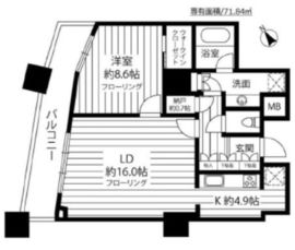 ザ・パークハウス西新宿タワー60 60階 間取り図