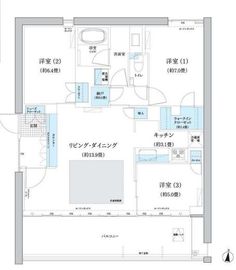 ガーデニエール砧ウエスト 203 間取り図