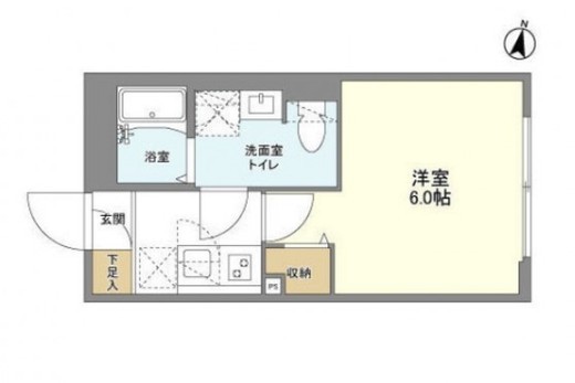 ウェルスクエア方南町Ⅱ 204 間取り図