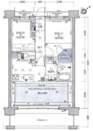 クリオ横濱ディアマークス 6階 間取り図