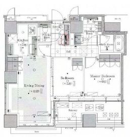 クラッシィタワー新宿御苑 16階 間取り図