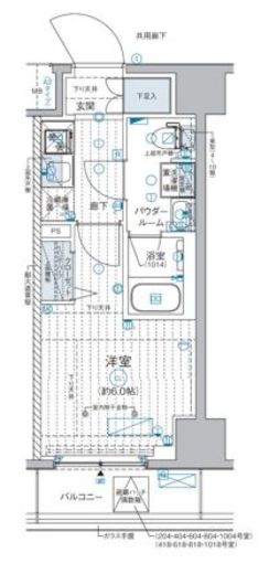 GENOVIA西横浜 7階 間取り図