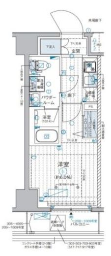 GENOVIA西横浜 10階 間取り図