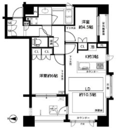 シティハウス新宿柏木 5階 間取り図