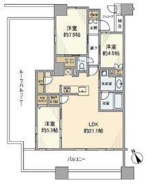 プラウドシティ日吉レジデンスⅡ 17階 間取り図