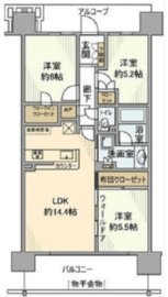 ザ・ガーデンズ東京王子 13階 間取り図