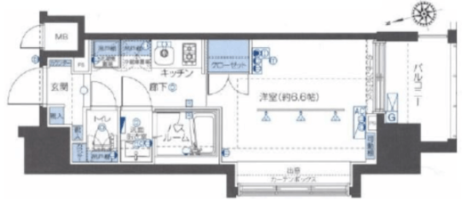 ZOOM品川南 5階 間取り図