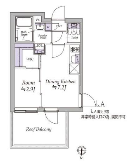 アトリオフラッツ清澄白河 501 間取り図