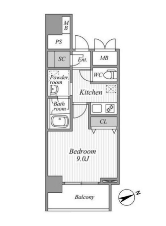 AZABU PARKHAUS 502 間取り図