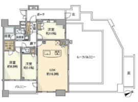 クレストフォルム南大井 15階 間取り図