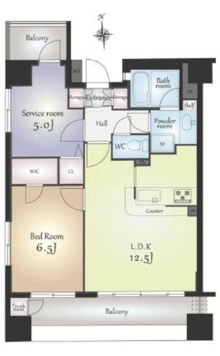 ライオンズプラザ五反田 5階 間取り図