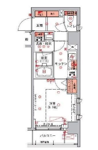 ハーモニーレジデンス日本橋イースト 3階 間取り図
