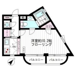 ジェイパーク恵比寿3アルティマ 10階 間取り図