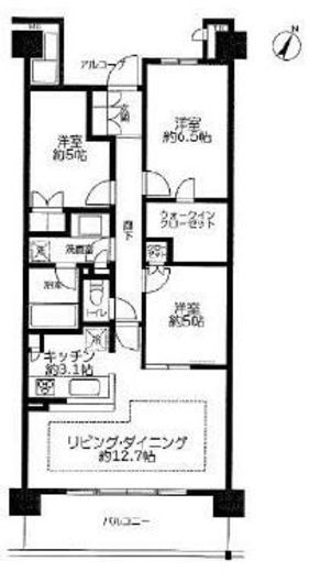 リライズガーデン西新井スカイレジデンス 3階 間取り図