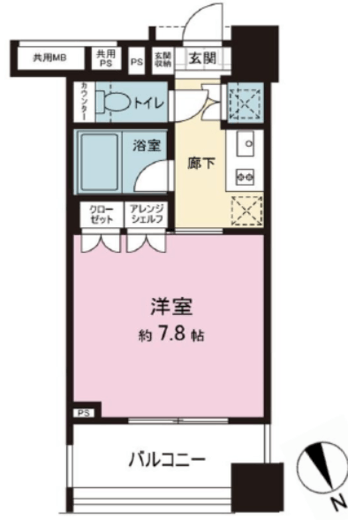 ライオンズ新宿中落合 7階 間取り図