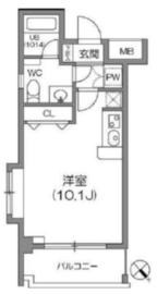 ルクレ森下レジデンス 308 間取り図