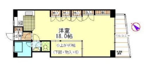 上目黒フラワーマンション 6階 間取り図