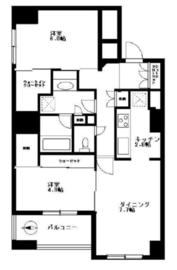 新宿山吹アインスタワー 15階 間取り図