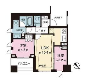 ピアース文京小石川 4階 間取り図