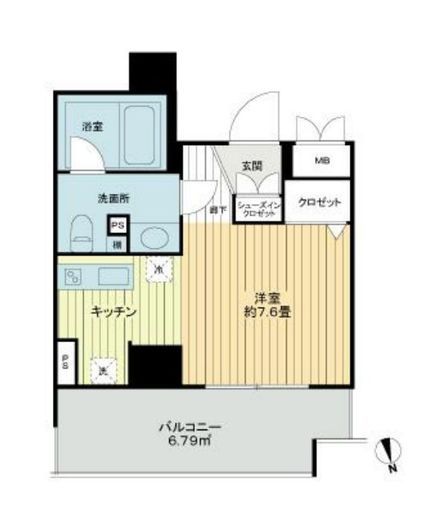 ダイナシティ西新宿 6階 間取り図