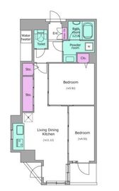 レジディア入谷 904 間取り図
