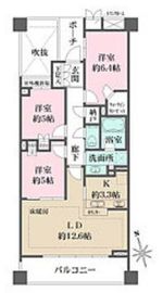 プラウド蘆花公園 3階 間取り図