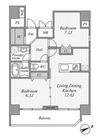 AZABU PARKHAUS 702 間取り図