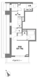 コスモグラシア清澄白河 501 間取り図