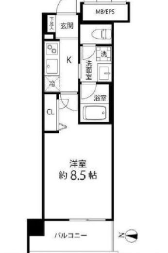 クレイン横浜台町 5階 間取り図