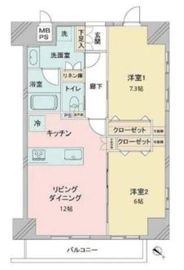 マイキャッスル代々木 12階 間取り図