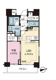 パークリュクス市谷薬王寺 9階 間取り図