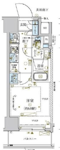 メインステージ横濱関内 2階 間取り図