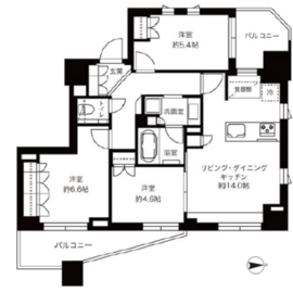 ルジェンテ品川南大井フレクシス 1202 間取り図