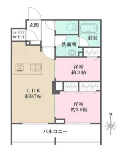 La Perla Jiyugaoka (ラペルラ自由が丘) 202 間取り図