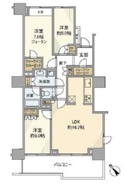 グローリオ蘆花公園 2階 間取り図