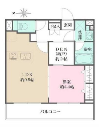 La Perla Jiyugaoka (ラペルラ自由が丘) 204 間取り図