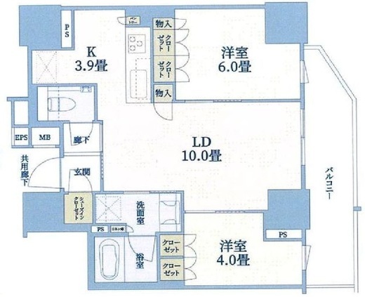 ブリリア上野ガーデン 18階 間取り図