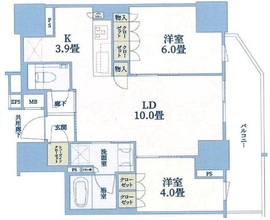 ブリリア上野ガーデン 18階 間取り図