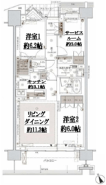 クラッシィハウス目黒洗足 3階 間取り図