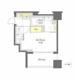 プライムメゾン錦糸町 13F1 間取り図