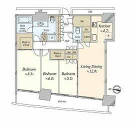 M.M.TOWERS FORESIS (エムエムタワーズフォレシス) 6階 間取り図