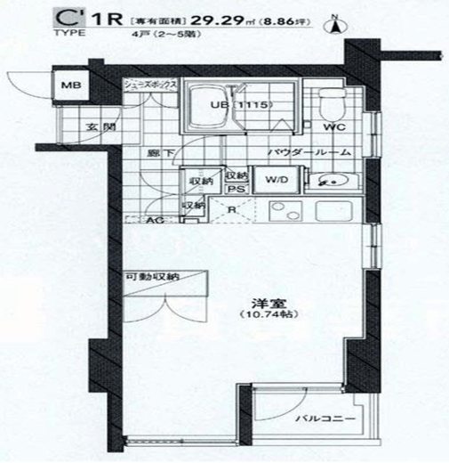 T‐COURT武蔵小杉 203 間取り図